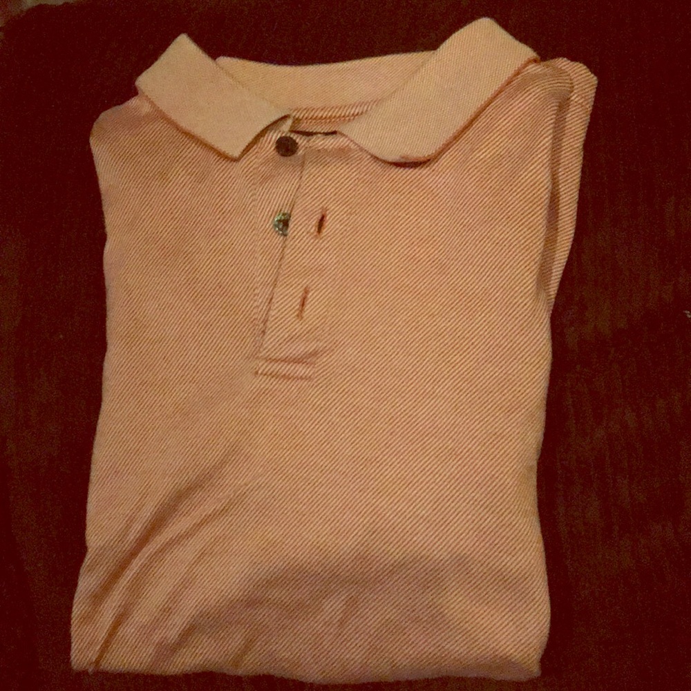 UNISEX Red/White Mini-Stripe Polo